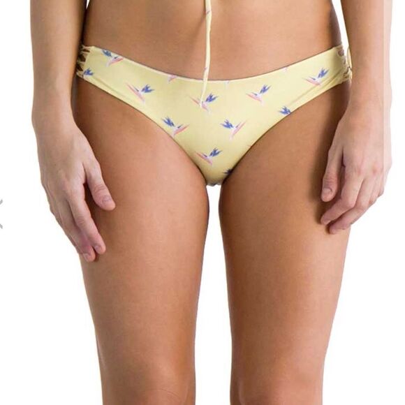 Nirvanic Swim Birds of Paradise Yellow Umika Bikini Bottom Women’s Extra Small - Picture 1 of 7
